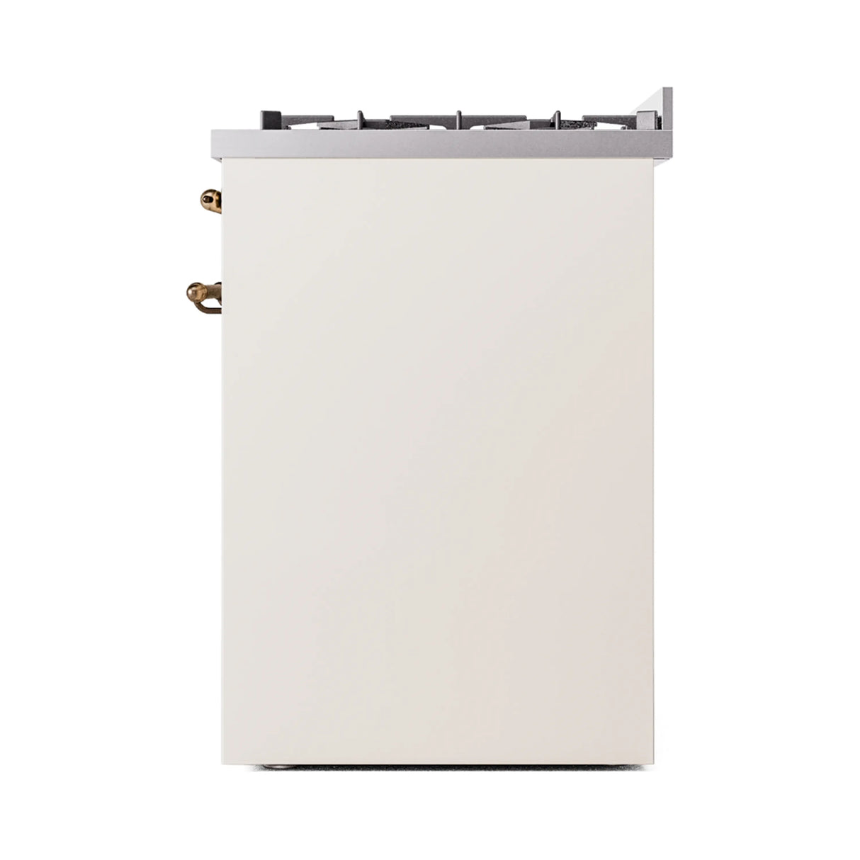 ILVE Nostalgie II 30-Inch Freestanding Natural Gas Dual Fuel Range in Antique White with Bronze Trim (UP30NMPAWB)