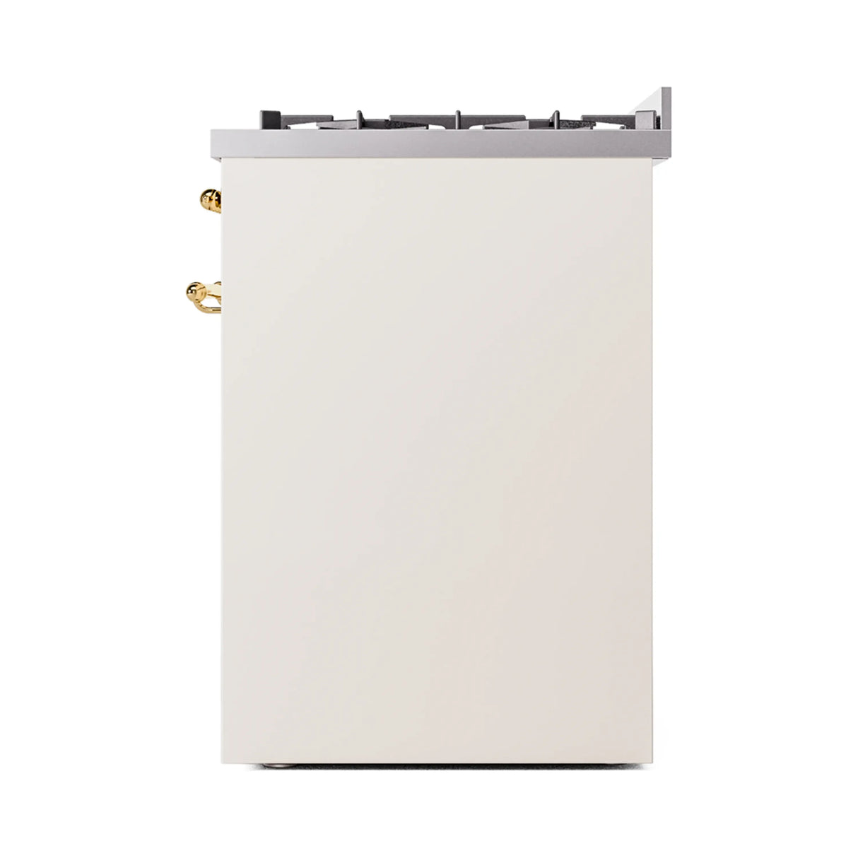 ILVE Nostalgie II 30-Inch Dual Fuel Freestanding Range in Antique White with Brass Trim (UP30NMPAWGLP)