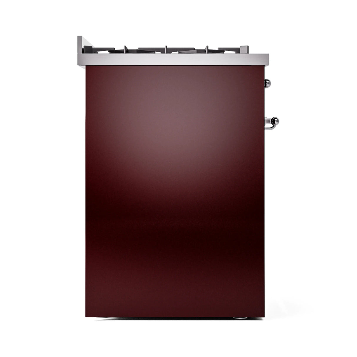 ILVE Nostalgie II 30-Inch Dual Fuel Freestanding Range in Burgundy with Chrome Trim (UP30NMPBUCLP)