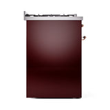 ILVE Nostalgie II 30-Inch Dual Fuel Freestanding Range in Burgundy with Copper Trim (UP30NMPBUPLP)