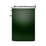 ILVE Nostalgie II 30-Inch Dual Fuel Freestanding Range in Emerald Green with Chrome Trim (UP30NMPEGCLP)