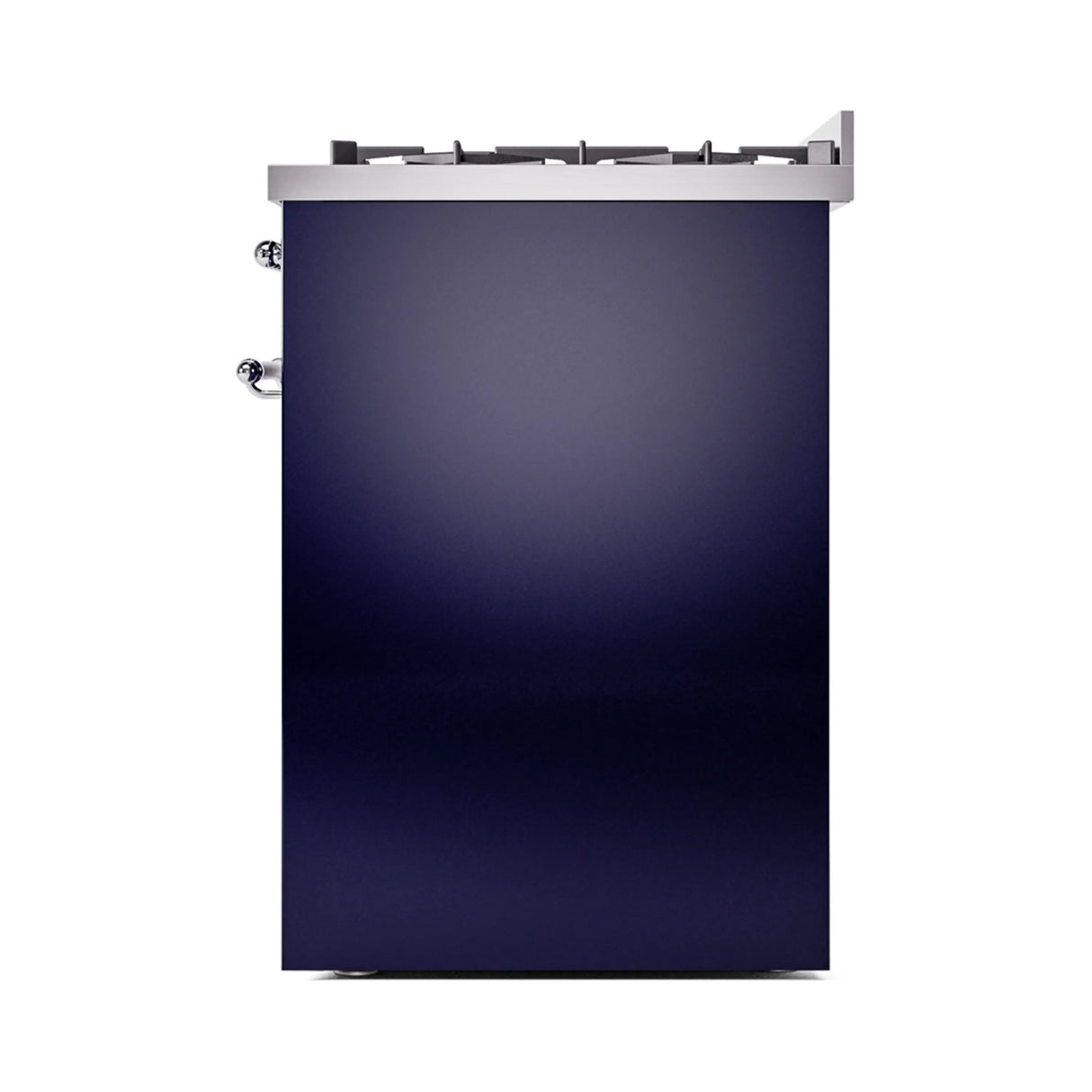 ILVE Nostalgie II 30-Inch Dual Fuel Freestanding Range in Midnight Blue with Chrome Trim (UP30NMPMBCLP)
