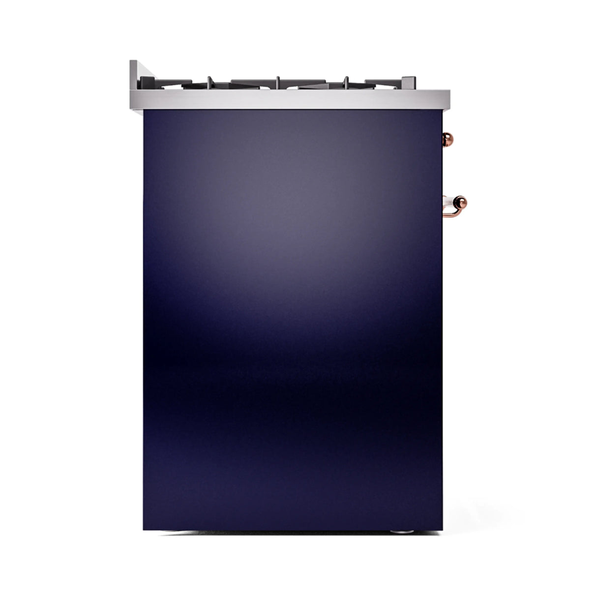 ILVE Nostalgie II 30-Inch Dual Fuel Freestanding Range in Midnight Blue with Copper Trim (UP30NMPMBPLP)