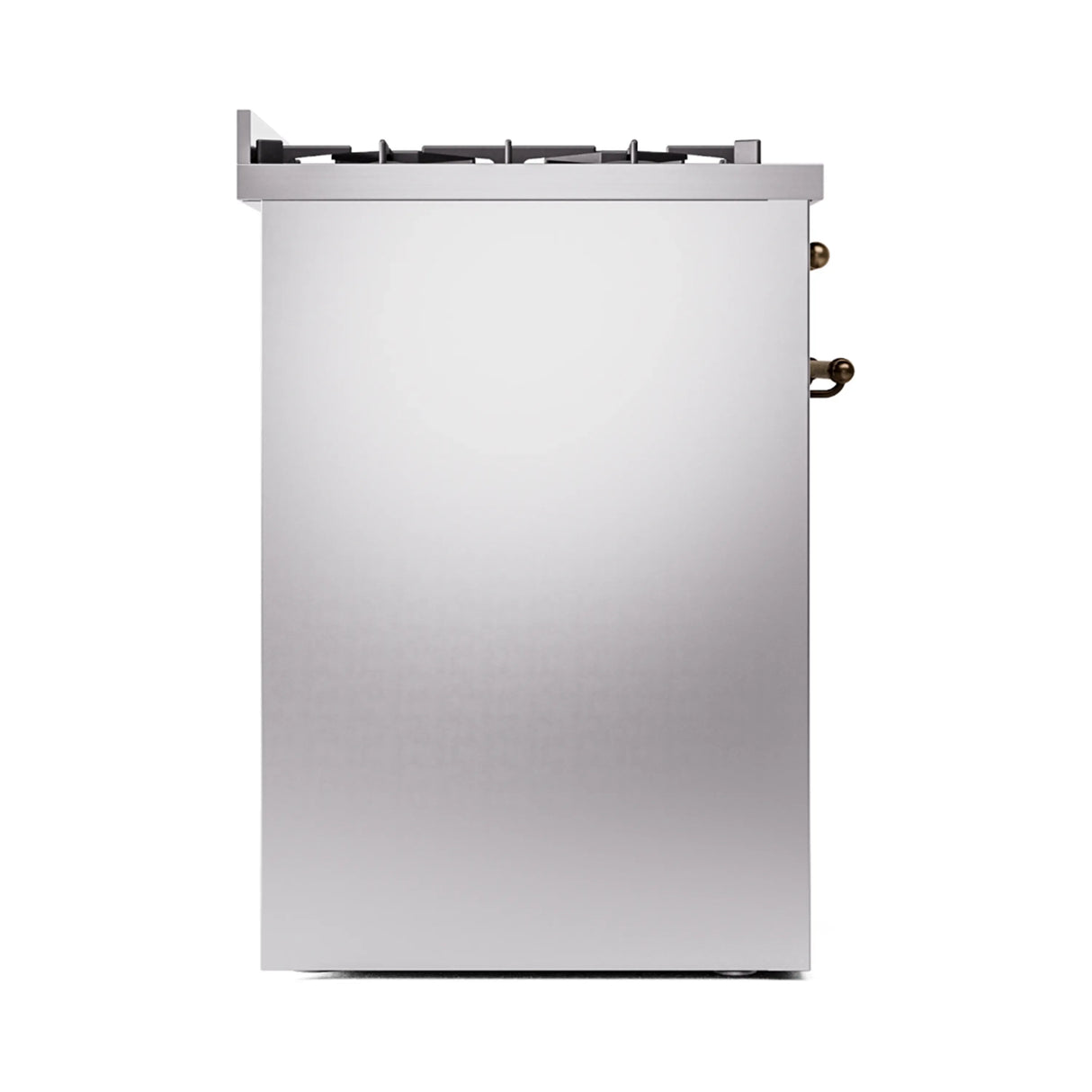 ILVE Nostalgie II 30-Inch Freestanding Natural Gas Dual Fuel Range in Stainless Steel with Bronze Trim (UP30NMPSSB)