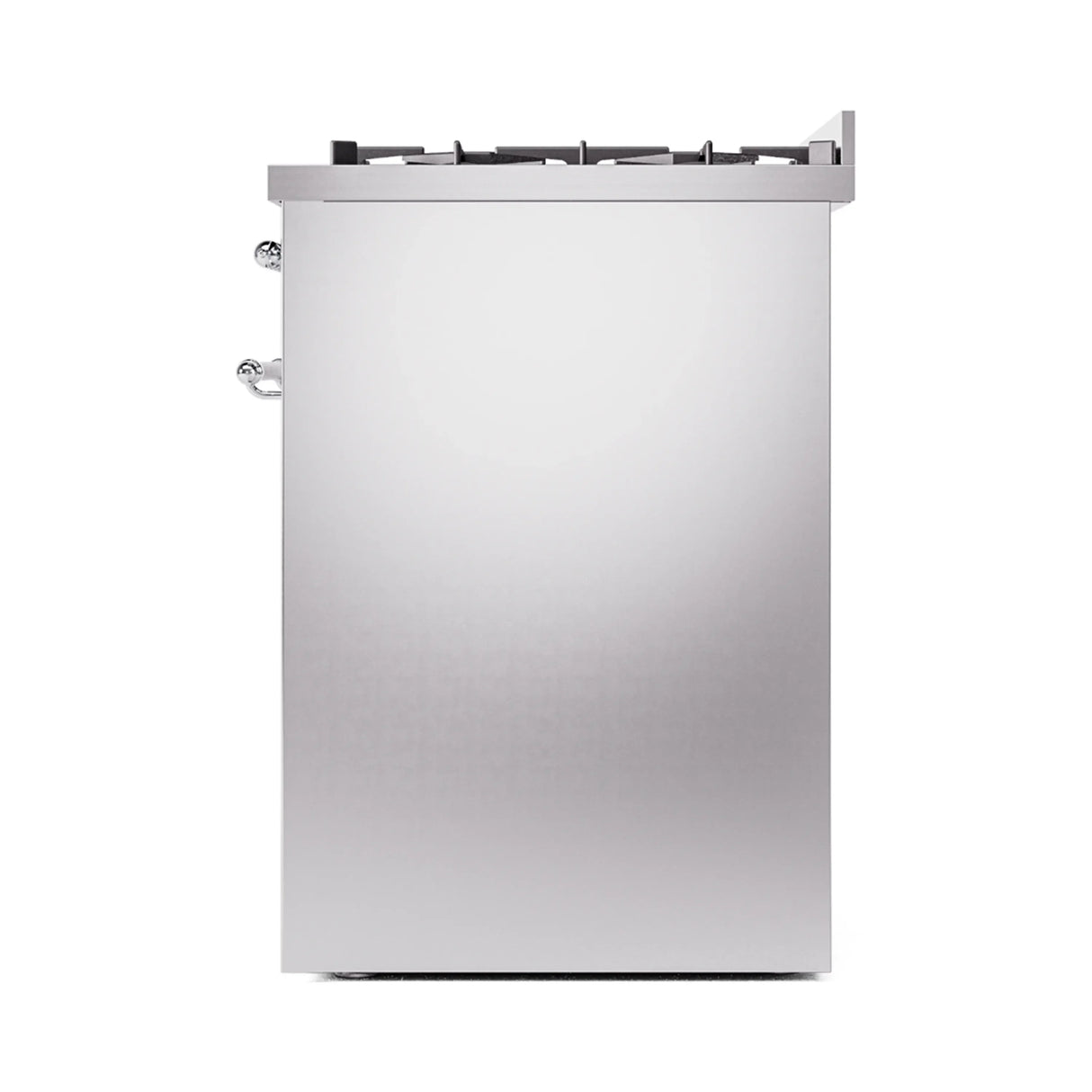 ILVE Nostalgie II 30-Inch Freestanding Natural Gas Dual Fuel Range in Stainless Steel with Chrome Trim (UP30NMPSSC)