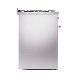ILVE Nostalgie II 30-Inch Freestanding Natural Gas Dual Fuel Range in Stainless Steel with Chrome Trim (UP30NMPSSC)
