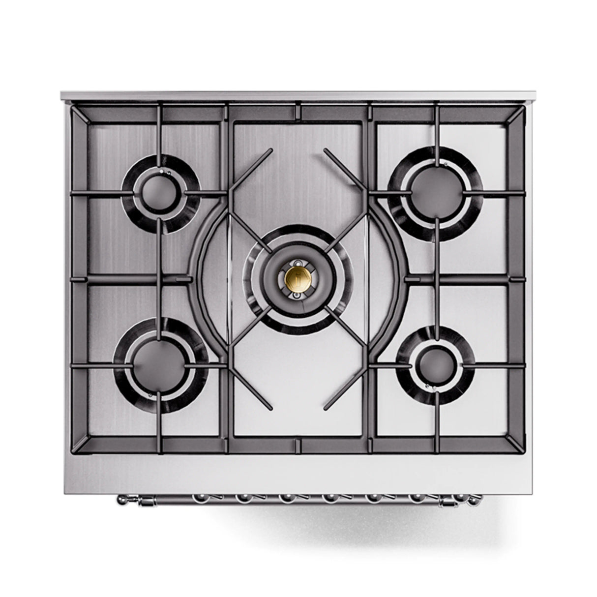 ILVE Nostalgie II 30-Inch Freestanding Natural Gas Dual Fuel Range in Stainless Steel with Chrome Trim (UP30NMPSSC)