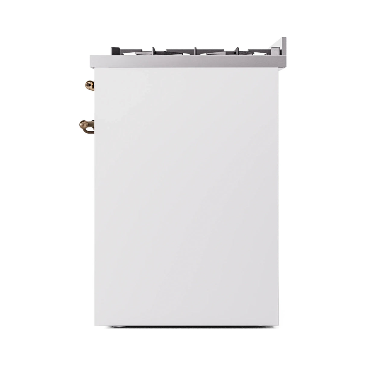 ILVE Nostalgie II 30-Inch Dual Fuel Freestanding Range in White with Bronze Trim (UP30NMPWHBLP)