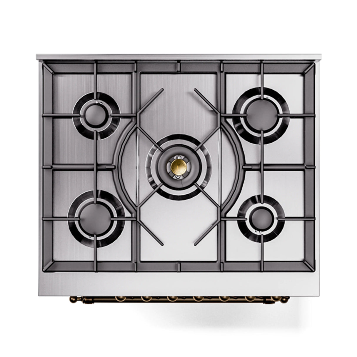 ILVE Nostalgie II 30-Inch Dual Fuel Freestanding Range in White with Bronze Trim (UP30NMPWHBLP)
