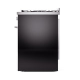 ILVE Professional Plus II 30-Inch Propane Gas Dual Fuel Range with Solid Door in Glossy Black (UP30QMPBKLP)