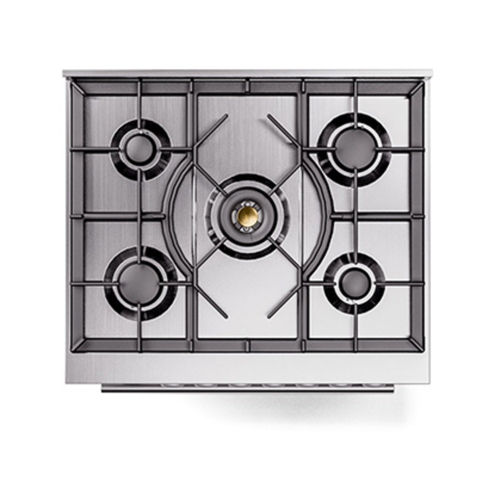 ILVE Professional Plus II 30-Inch Natural Gas Dual Fuel Range with Solid Door in RAL (UP30QMPRA)
