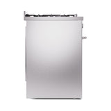 ILVE Professional Plus II 30-Inch Natural Gas Dual Fuel Range with Solid Door in Stainless Steel (UP30QMPSS)