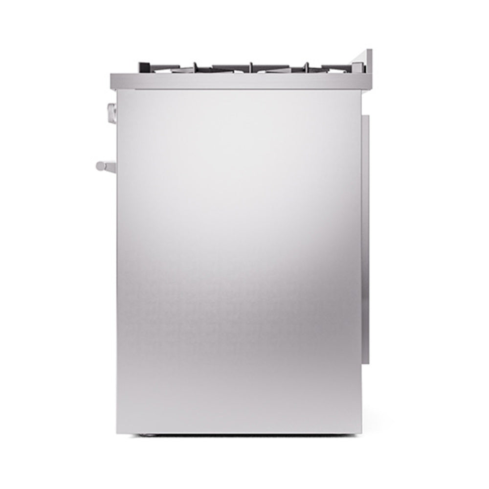 ILVE Professional Plus II 30-Inch Natural Gas Dual Fuel Range with Solid Door in Stainless Steel (UP30QMPSS)
