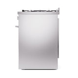 ILVE Professional Plus II 30-Inch Natural Gas Dual Fuel Range with Solid Door in Stainless Steel (UP30QMPSS)