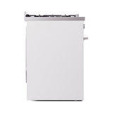 ILVE Professional Plus II 30-Inch Propane Gas Dual Fuel Range with Solid Door in White (UP30QMPWHLP)