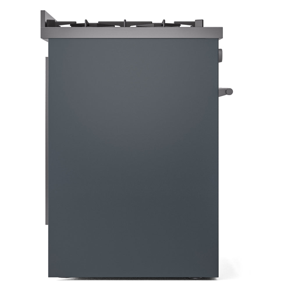 ILVE 30-Inch Professional Plus II Propane Gas Dual Fuel Range with 5 Burners in Blue Grey (UP30WMPBGLP)