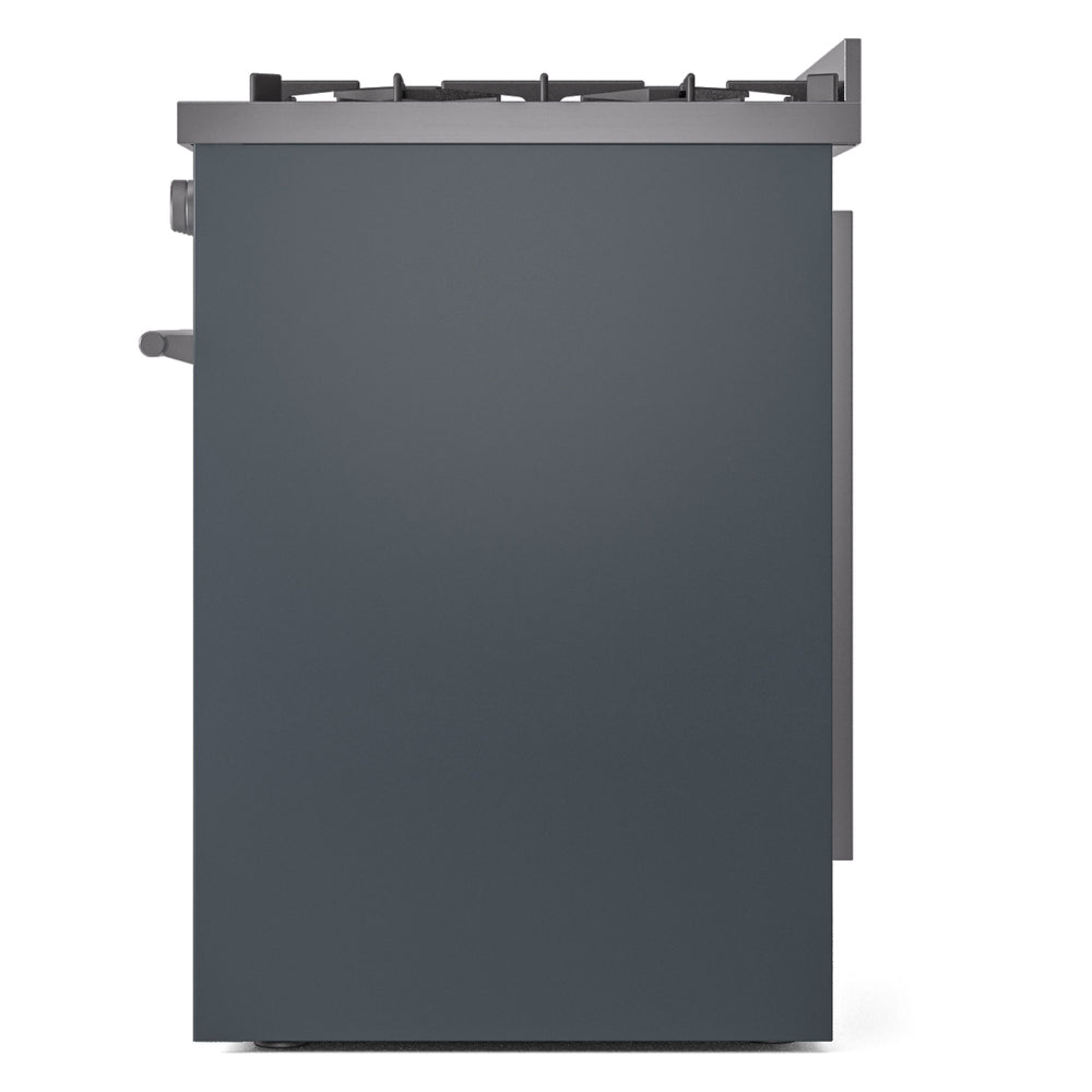 ILVE 30-Inch Professional Plus II Propane Gas Dual Fuel Range with 5 Burners in Blue Grey (UP30WMPBGLP)