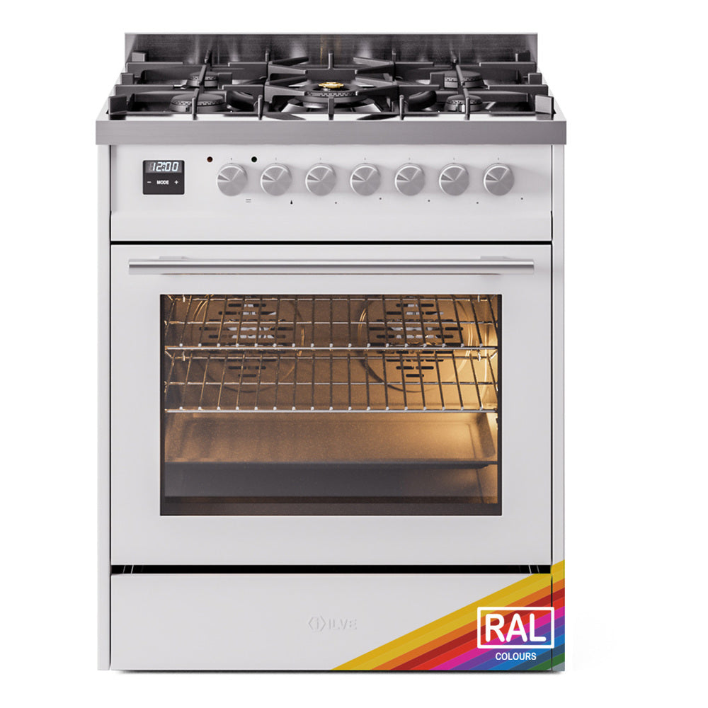 ILVE Professional Plus II 30-Inch Freestanding Propane Gas Dual Fuel Range with 5 Sealed Burner in RAL Custom (UP30WMPRALP)