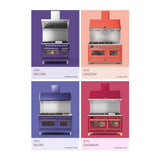 ILVE 36-Inch Professional Plus II Natural Gas Dual Fuel Range with 6 Burners and Solid Door Oven in RAL (UP36FQMPRA)