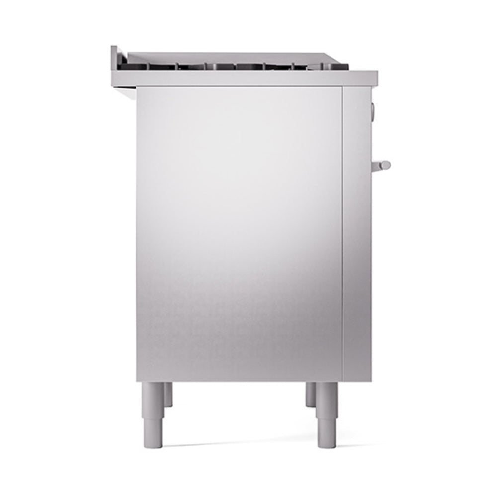ILVE 36-Inch Professional Plus II Natural Gas Dual Fuel Range with 6 Burners and Solid Door Oven in Stainless Steel (UP36FQMPSS)