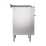 ILVE 36-Inch Professional Plus II Natural Gas Dual Fuel Range with 6 Burners and Solid Door Oven in Stainless Steel (UP36FQMPSS)