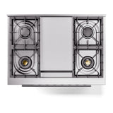ILVE 36-Inch Professional Plus II Freestanding Natural Gas Dual Fuel Range with 6 Sealed Burner in Blue Grey (UP36FWMPBG)