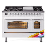 ILVE Nostalgie II 48-Inch Dual Fuel Freestanding Range in Custom RAL with Chrome Trim (UP48FNMPRACLP)