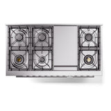 ILVE 48-Inch Professional Plus II Freestanding Natural Gas Dual Fuel Range with 8 Sealed Burner in Blue Grey (UP48FWMPBG)