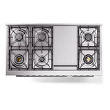 ILVE 48-Inch Professional Plus II Freestanding Natural Gas Dual Fuel Range with 8 Sealed Burner in Custom RAL (UP48FWMPRA)
