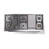 ILVE 60-inch Professional Plus II Propane Gas Dual Fuel Range with 9 Burners, Griddle, and Solid Door Oven in RAL (UP60FQMPRALP)