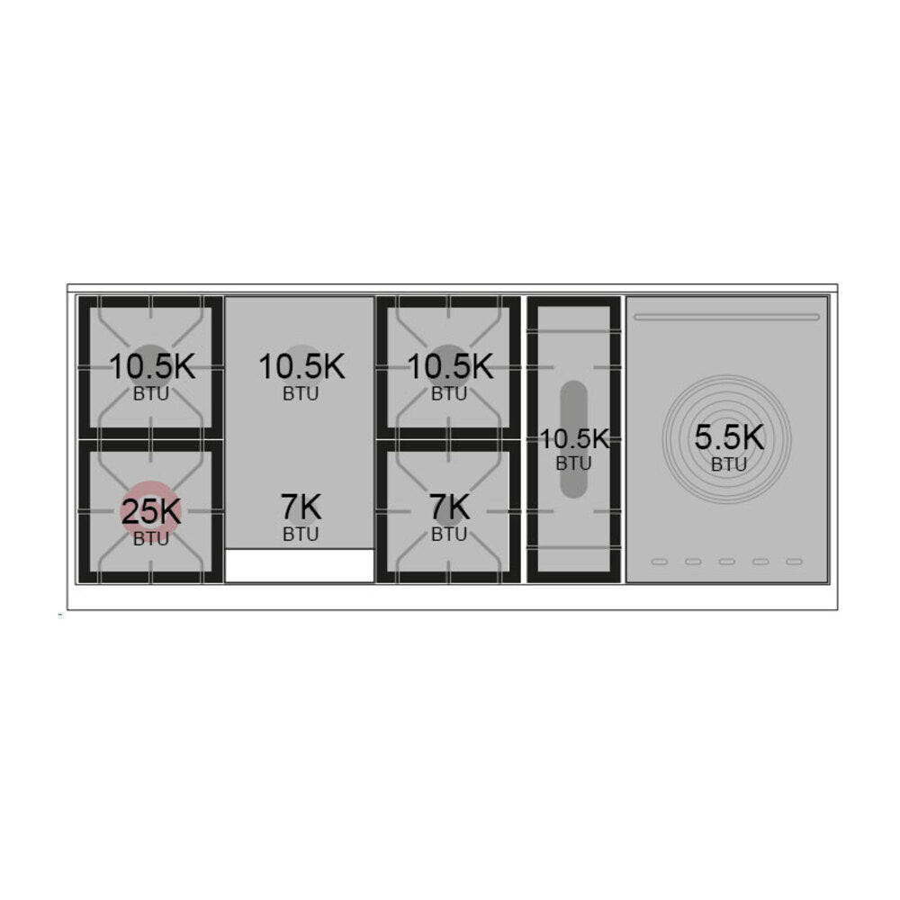 ILVE Nostalgie II 60-Inch Natural Gas Dual Fuel Range with 7 Burners, Griddle, & French Top with Solid Door Oven in Burgundy with Copper Trim (UP60FSQNMPBUP)