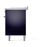 ILVE Nostalgie II 60-Inch Propane Gas Dual Fuel Range with 7 Burners, Griddle, & French Top with Solid Door Oven in Midnight Blue with Chrome Trim (UP60FSQNMPMBCLP)