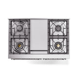 ILVE 40-Inch Nostalgie II Noblesse Propane Gas Dual Fuel Range with Triple Glass Door Oven in Antique White with Chrome Trim (UND40FNMPAWCLP)