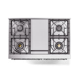 ILVE 40-Inch Nostalgie II Noblesse Propane Gas Dual Fuel Range with Triple Glass Door Oven in Glossy Black with Chrome Trim (UND40FNMPBKCLP)