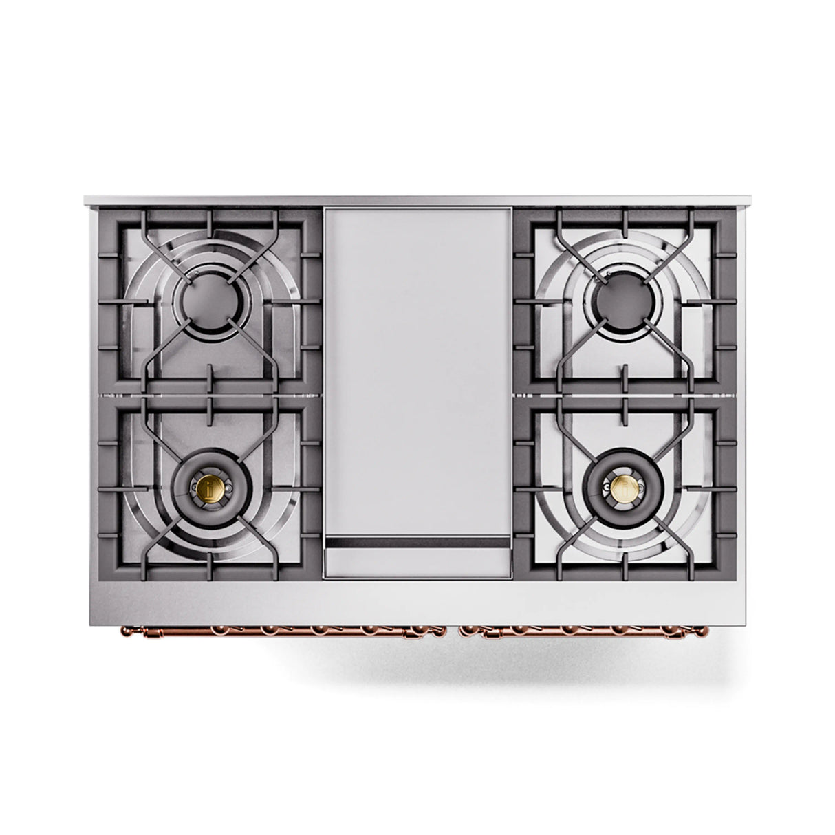 ILVE 40-Inch Nostalgie II Noblesse Propane Gas Dual Fuel Range with Triple Glass Door Oven in Burgundy with Copper Trim (UND40FNMPBUPLP)