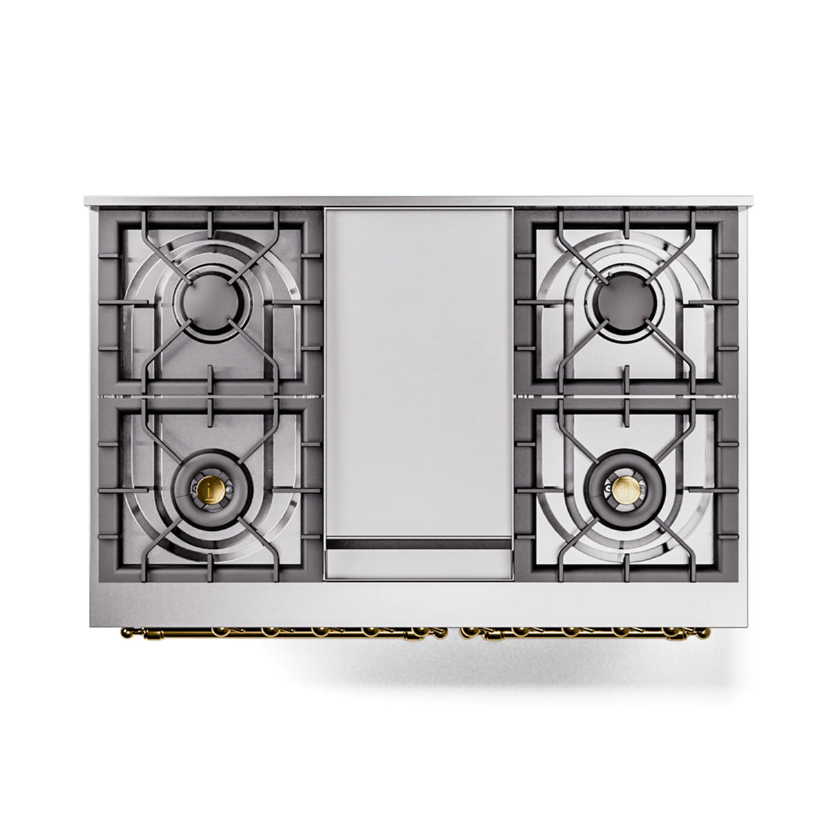 ILVE 40-Inch Nostalgie II Noblesse Propane Gas Dual Fuel Range with Triple Glass Door Oven in Emerald Green with Brass Trim (UND40FNMPEGGLP)
