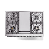 ILVE 40-Inch Nostalgie II Noblesse Propane Gas Dual Fuel Range with Triple Glass Door Oven in Midnight Blue with Chrome Trim (UND40FNMPMBCLP)