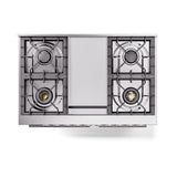 ILVE 40-inch Professional Plus II Propane Gas Dual Fuel Range with Solid Door Oven in Blue Grey (UPD40FQMPBGLP)