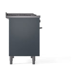 ILVE 40-inch Professional Plus II Propane Gas Dual Fuel Range with Solid Door Oven in Blue Grey (UPD40FQMPBGLP)
