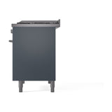 ILVE 40-inch Professional Plus II Propane Gas Dual Fuel Range with Solid Door Oven in Blue Grey (UPD40FQMPBGLP)