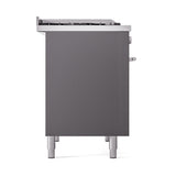 ILVE 40-inch Professional Plus II Propane Gas Dual Fuel Range with Solid Door Oven in Matte Graphite (UPD40FQMPMGLP)