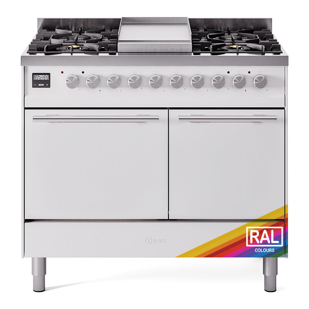 ILVE 40-inch Professional Plus II Propane Gas Dual Fuel Range with Solid Door Oven in Custom RAL (UPD40FQMPRALP)