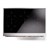 ILVE Nostalgie II 40-Inch Freestanding Electric Induction Range in Blue Grey with Copper Trim (UPDI406NMPBGP)