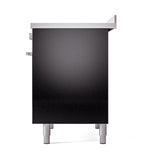 ILVE 40-Inch Professional Plus II Induction Range with Solid Door Oven in Glossy Black (UPDI406QMPBK)