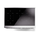 ILVE 40-Inch Nostalgie II Induction Range with Solid Door Oven in Matte Graphite with Chrome Trim (UPDI406QNMPMGC)