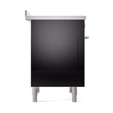 ILVE 36-inch Professional Plus II Induction Range with Solid Door Oven in Glossy Black (UPI366QMPBK)