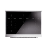 ILVE 36-Inch Nostalgie II Induction Range with Solid Door Oven in Blue Grey with Chrome Trim (UPI366QNMPBGC)