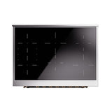 ILVE 36-Inch Nostalgie II Induction Range with Solid Door Oven in Glossy Black with Bronze Trim (UPI366QNMPBKB)