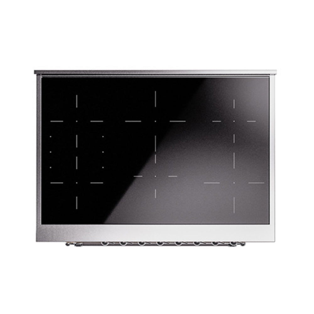ILVE 36-Inch Nostalgie II Induction Range with Solid Door Oven in Custom RAL with Chrome Trim (UPI366QNMPRAC)