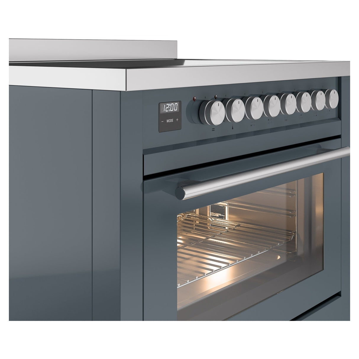 ILVE Professional Plus II 36-Inch Induction Range in Blue Grey (UPI366WMPBG)